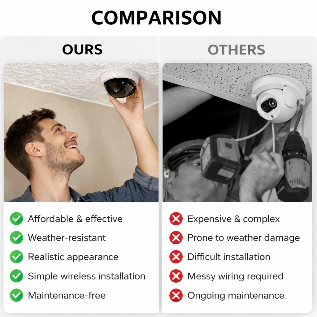 SECURIX™ Fake Security Camera – Realistic Fake Surveillance Camera with Motion Sensor Light
