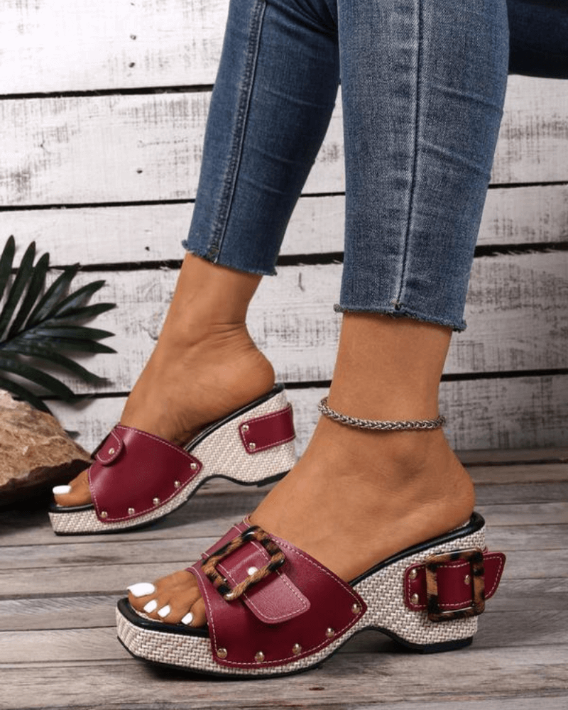 LeoparVibe⢠Adjustable Boho Platform Sandals