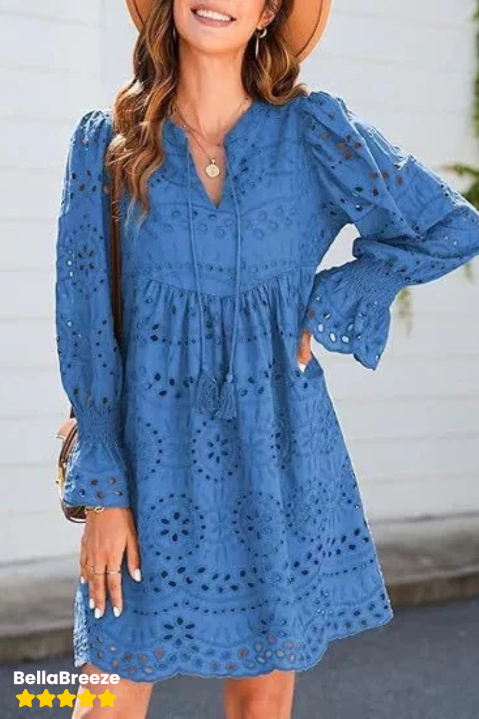 BellaBreeze™ Hollow-Out Midi Dress