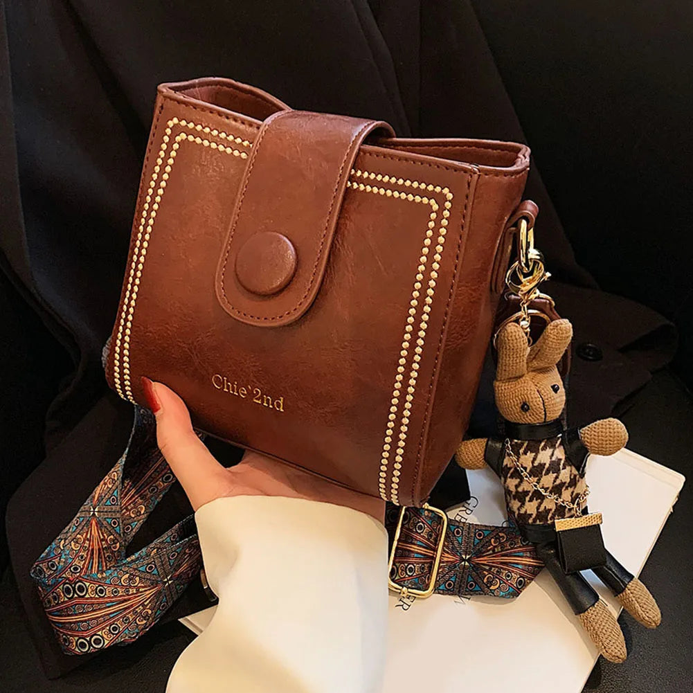 CharmTote™ Vintage Bucket Shoulder Bag