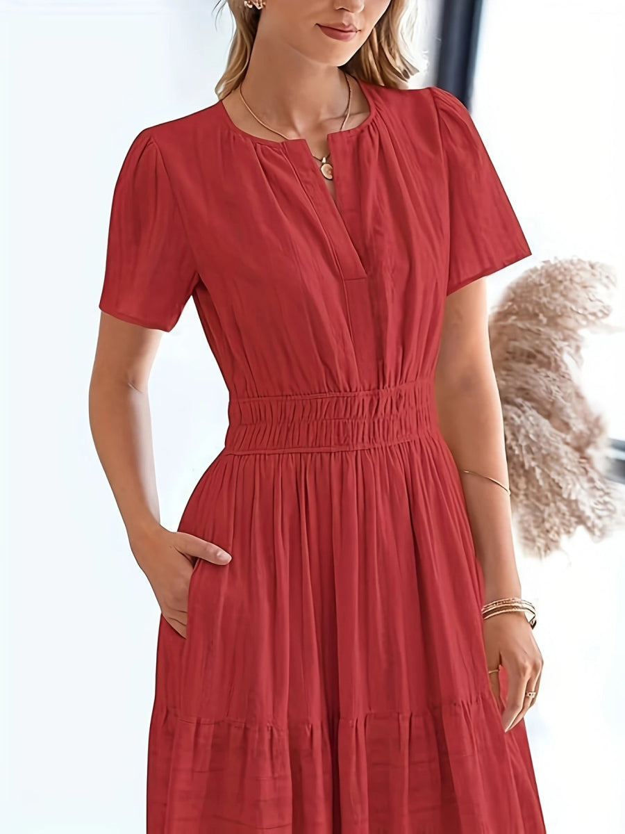 Aurevia™ Boho Chic V - Neck Maxi Dress - VERRANOO