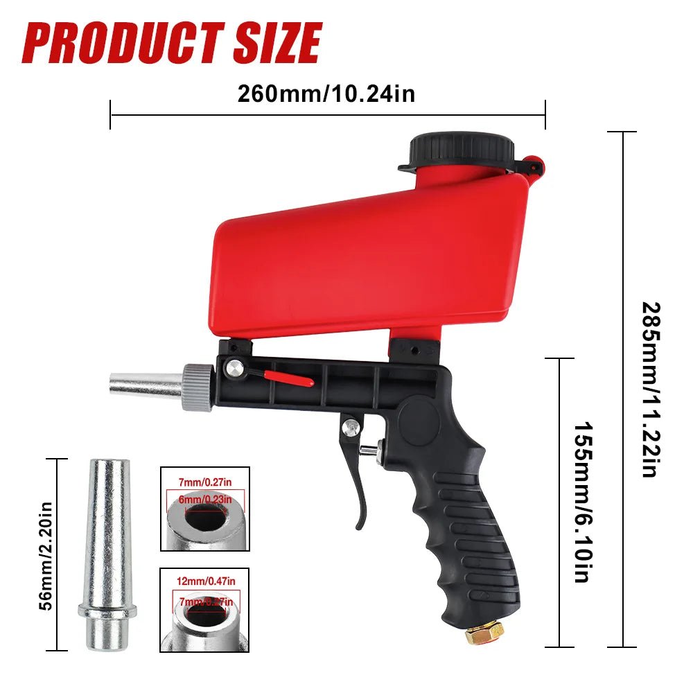 EasySand™ 90PSI Handheld Gravity Sandblasting Gun - VERRANOO