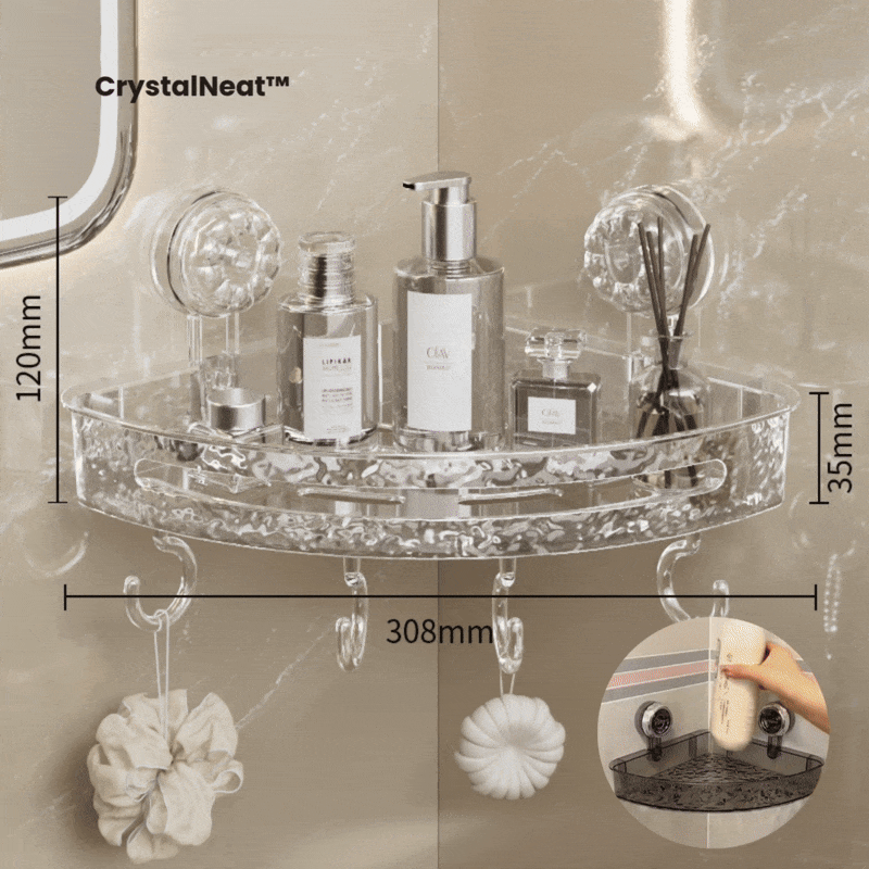CrystalNeat™ Wall-Mounted Bathroom Storage Rack