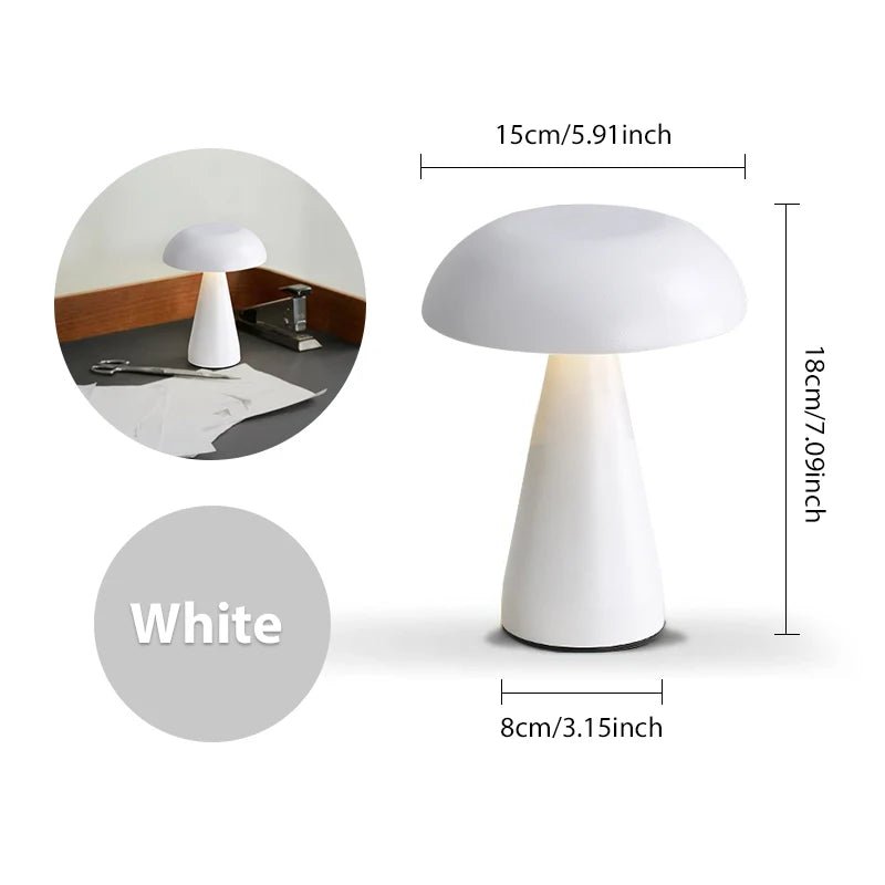 GlowShroom⢠Retro Mushroom LED Touch Lamp - VERRANOO