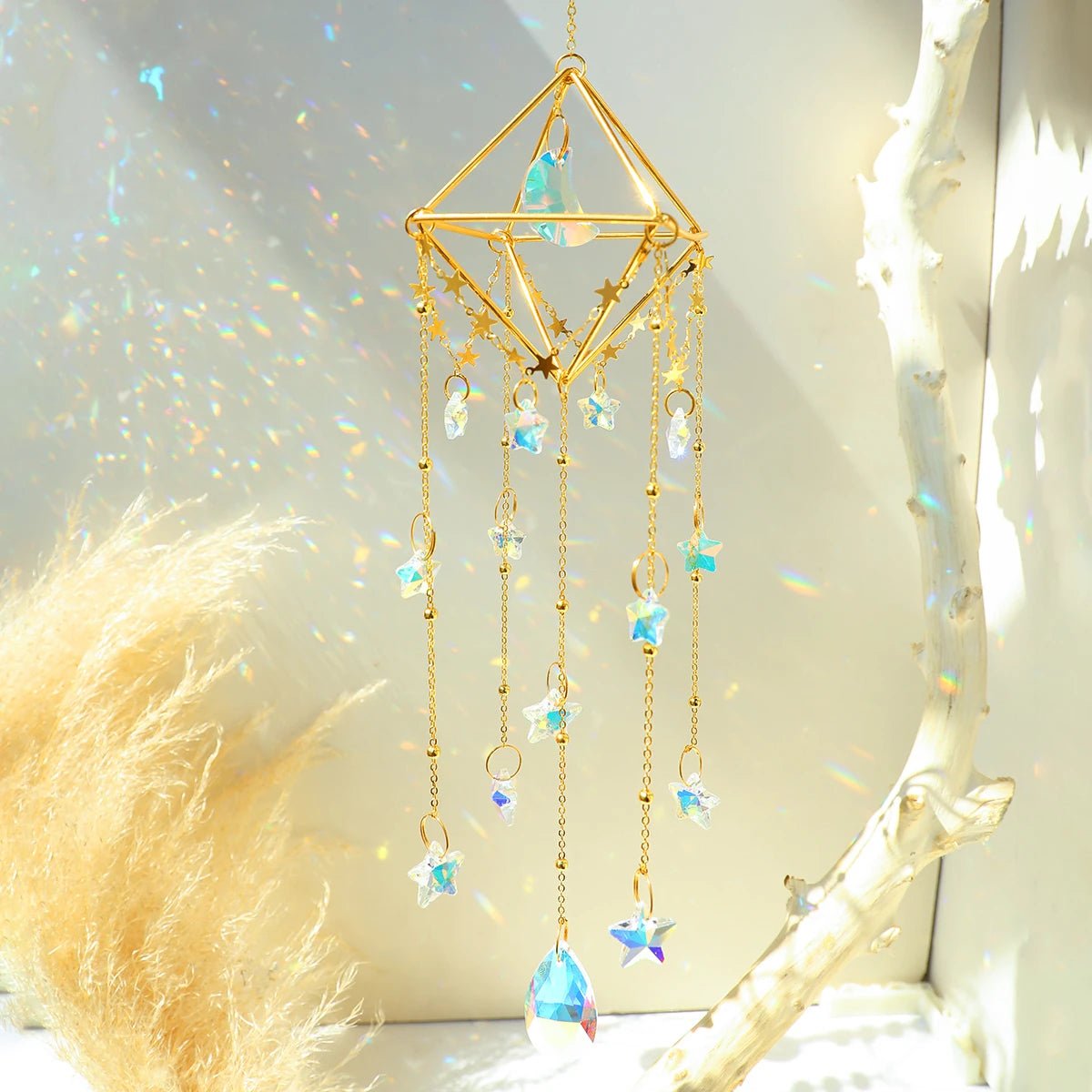 GlowWhim™ Teardrop Crystal Suncatcher Wind Chime - VERRANOO