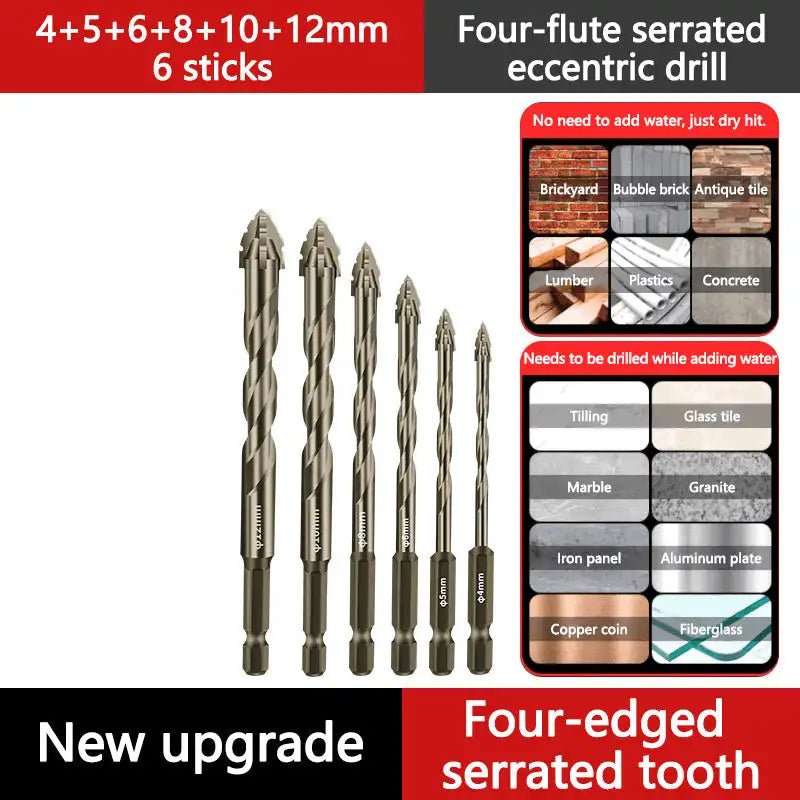 HardBite™ 4 - Flute Serrated Eccentric Drill Bit - VERRANOO