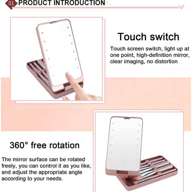 QuickBrush Makeup Brush Set with LED light - VERRANOO