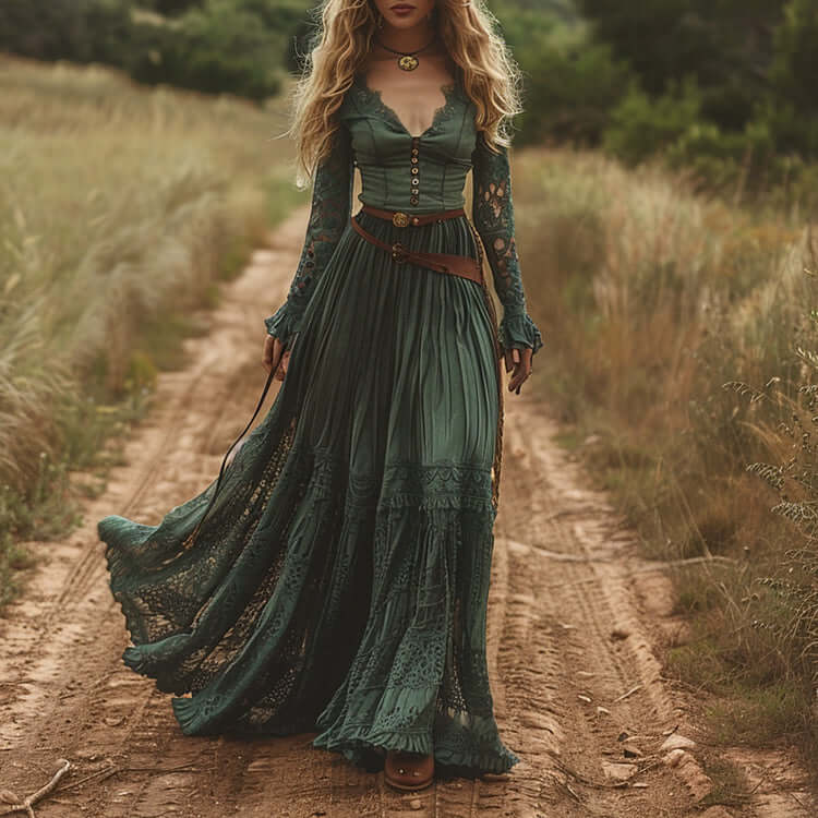 Regal Lace Majesty Dress - VERRANOO