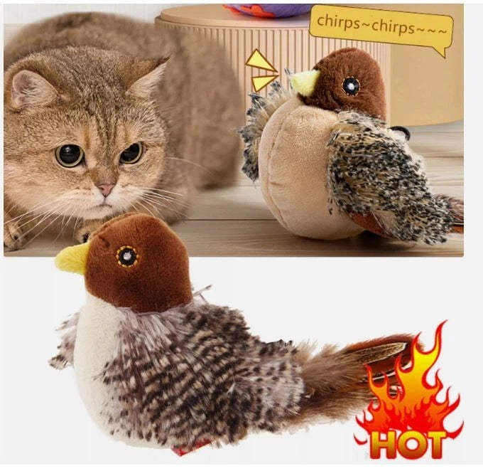 CheerPet™ Interactive and Automatic Chirping Bird Cat Toy for Cat Exercise