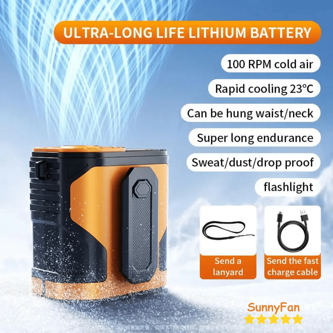 SunnyFan™ 100 - level Adjustable Portable Waist - clip Fan - VERRANOO