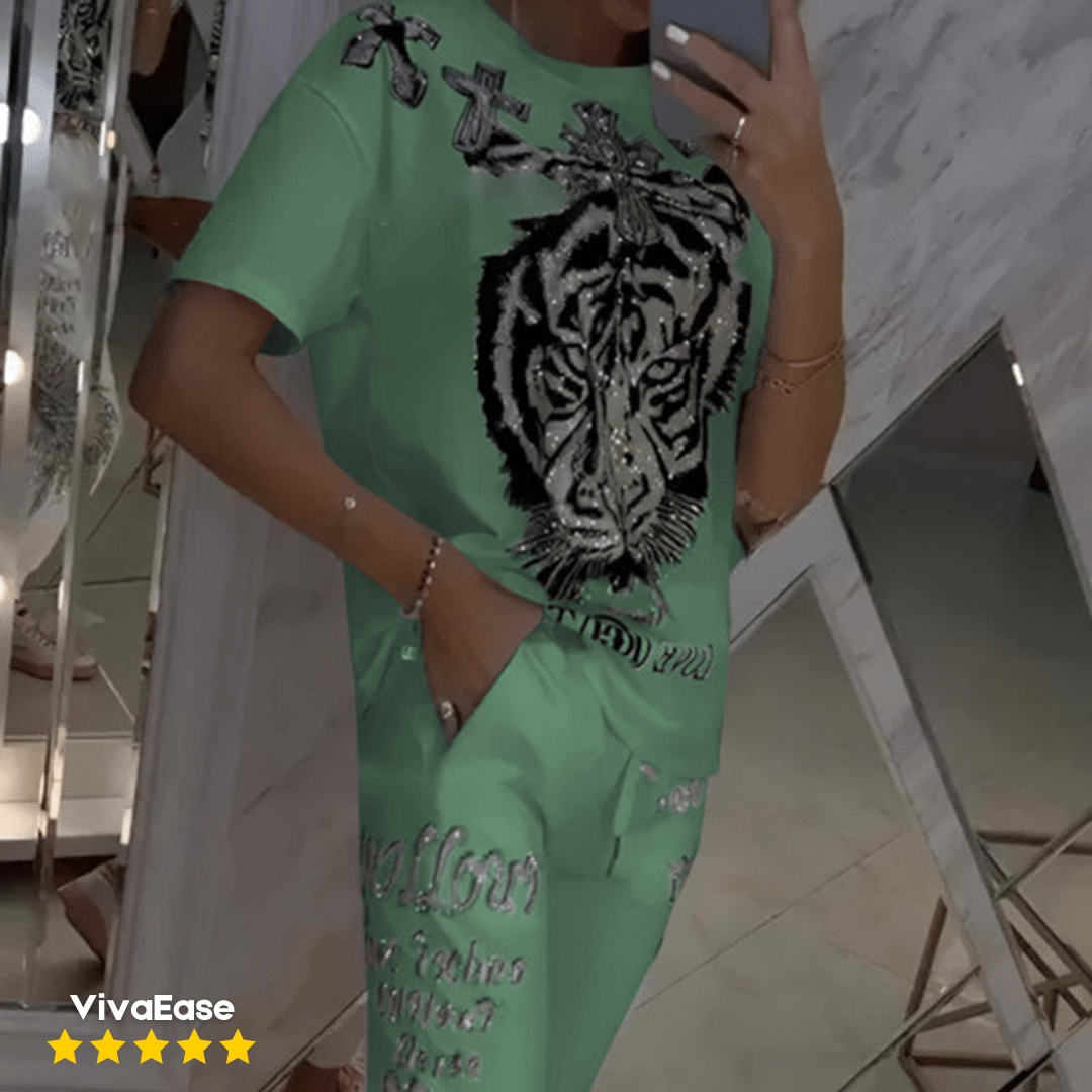 VivaEase™ Casual Printed 2 - Piece Lounge Set - VERRANOO