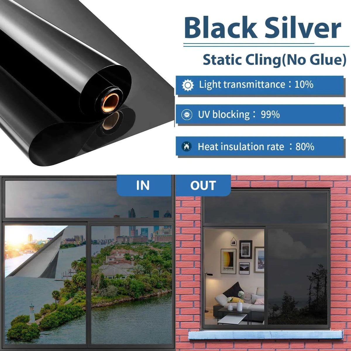 ZeroSpy™ One - Way Privacy Window Film - VERRANOO