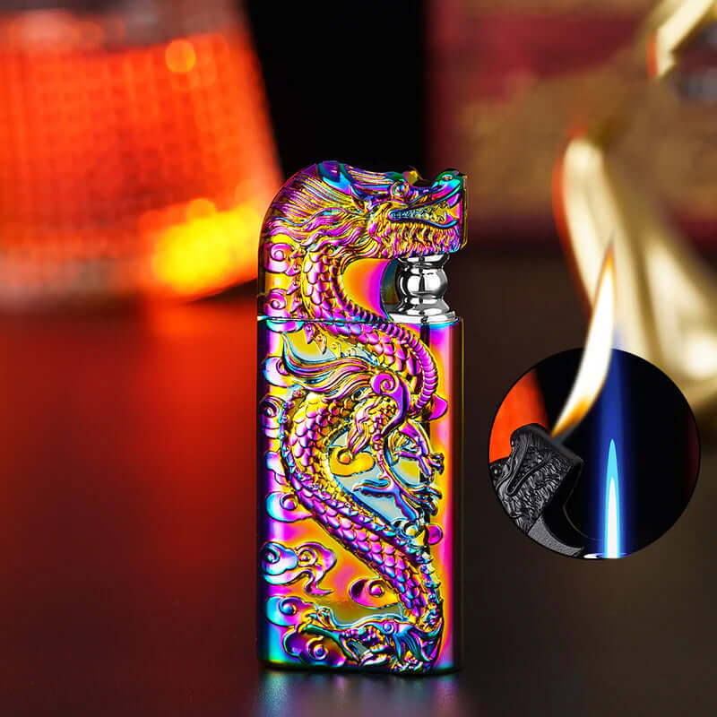 Metallic Dragon Dual Flame Lighter