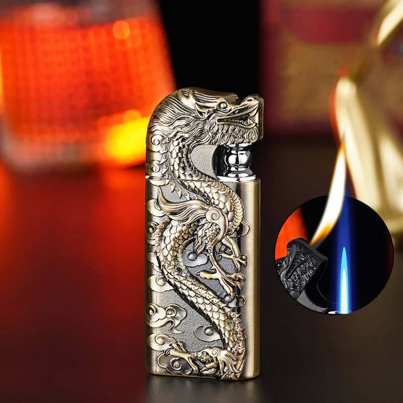 Metallic Dragon Dual Flame Lighter