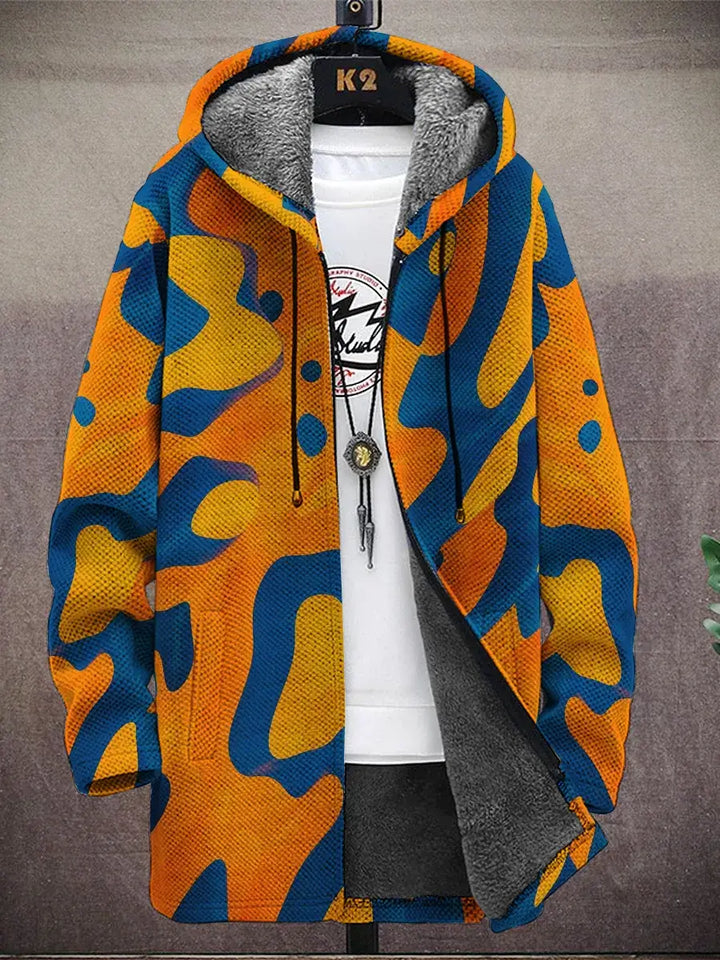 Men’s Bold Art Hooded Fleece Cardigan