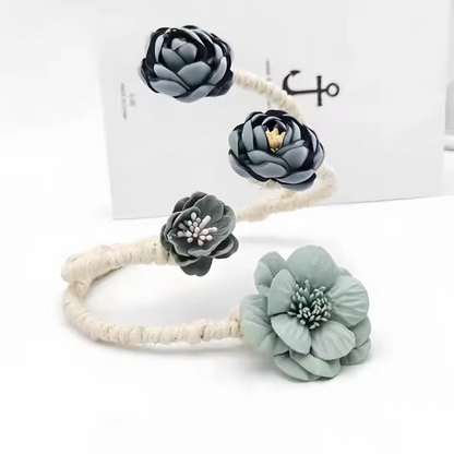 (1+1 FREE🔥) BloomTwist™ Floral No-Punch Curtain Tiebacks