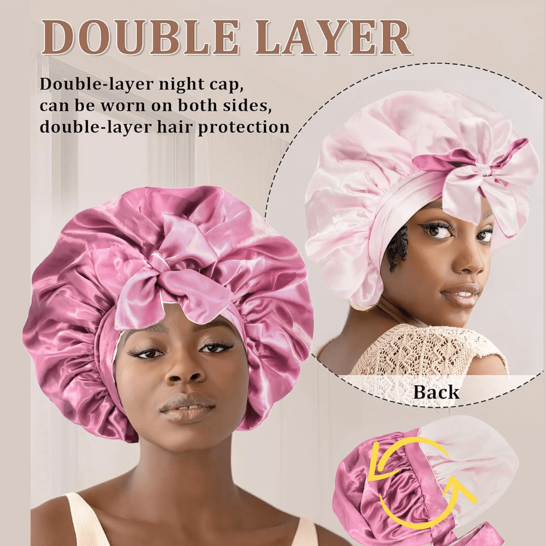 1+1 FREE | LuxeRest™ Satin Double - Layer Sleep Bonnet - VERRANOO