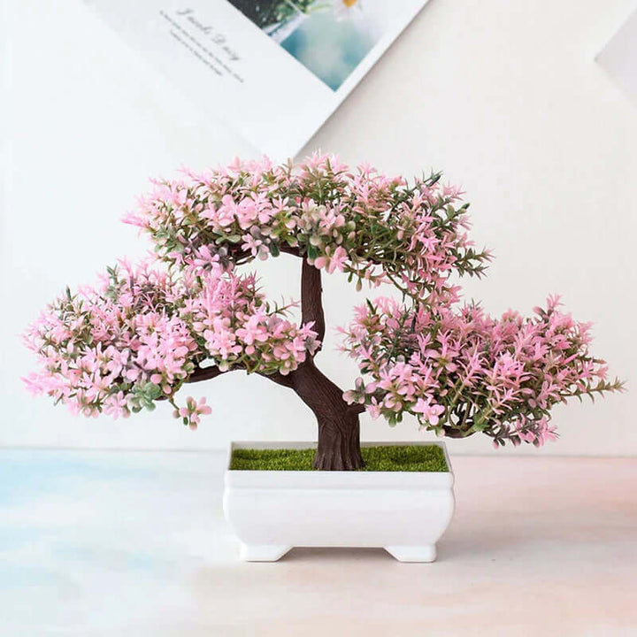 Artificial Bonsai Plant with White Pot - Coolpho