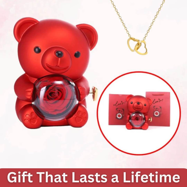 InfinyRose™ Rose & Heart Necklace Gift Set