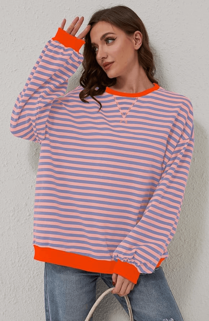 Almelia Striped Oversized Sweater