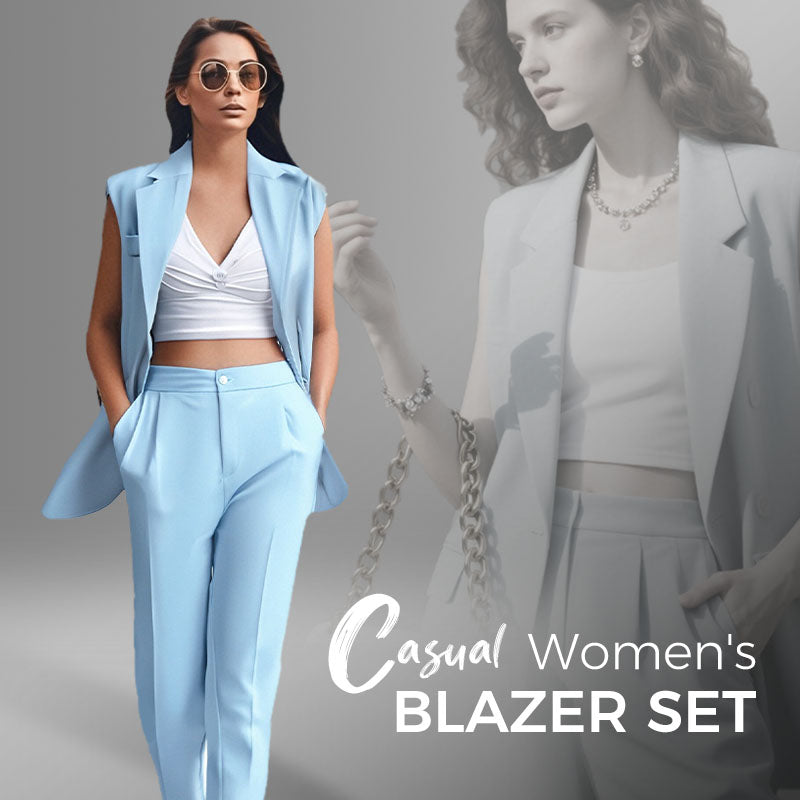 CasuLuxe™ PowerFlow Sleeveless Blazer & Pant Set