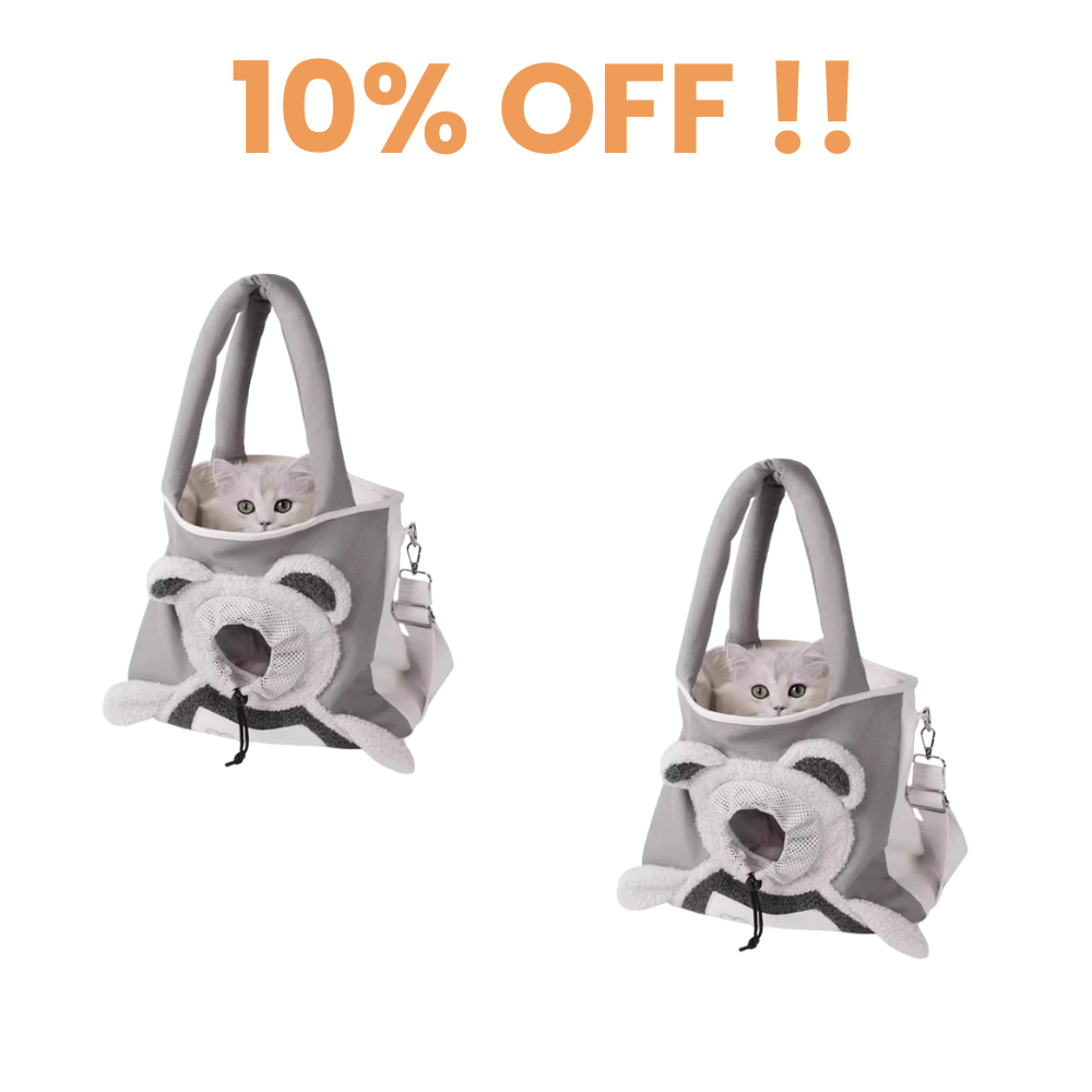 Bear-Inspired Head-Out Pet Carrier - Small Dog and Cat Bag with Open Top Design