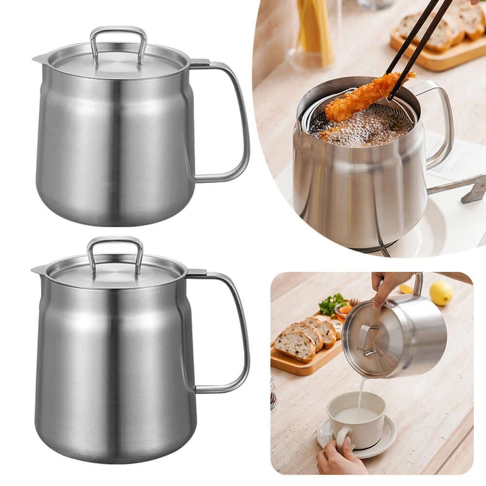 2 - in - 1 Oil Strainer Pot - VERRANOO