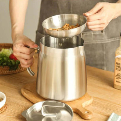 2 - in - 1 Oil Strainer Pot - VERRANOO