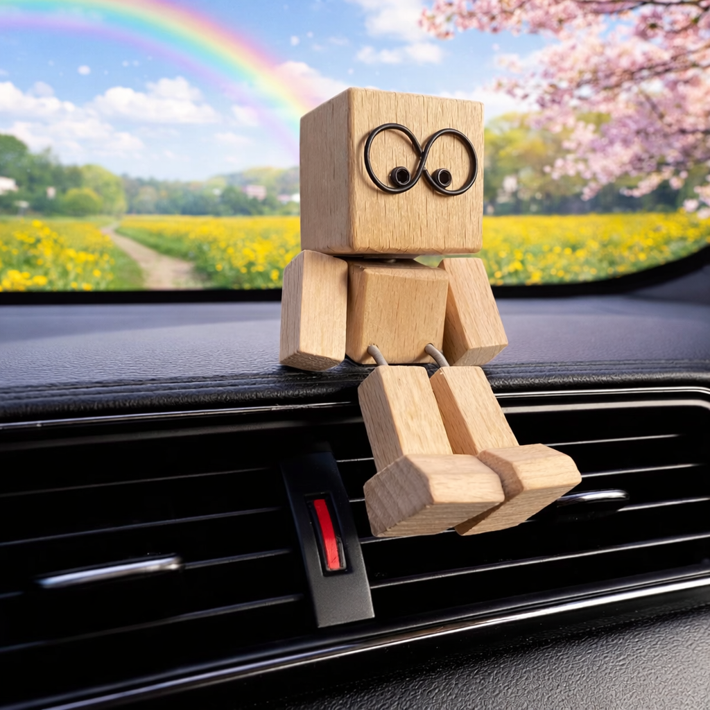 Boppi™ Wooden Sway Figurine – Handmade Shaking Mood Companion