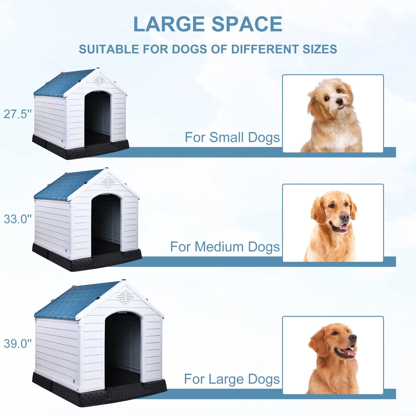 PurePaw Living  – Outdoor Dog House with Weather-Resistant Design