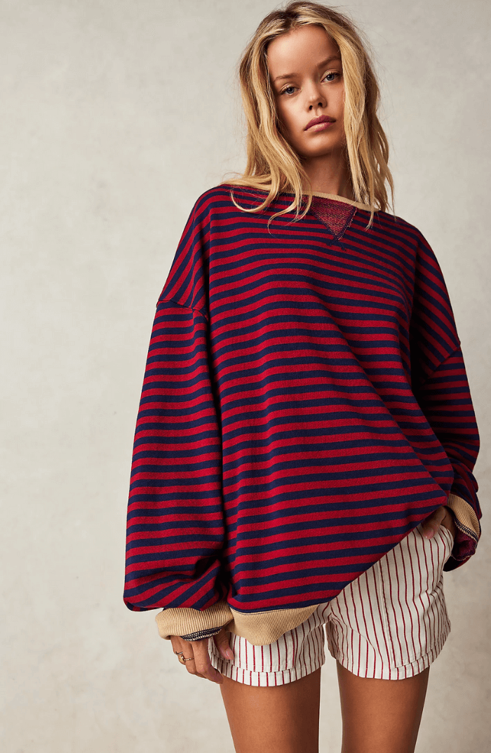 Almelia Striped Oversized Sweater