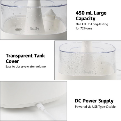 ZenDrop™ Rain Humidifier with Faux Plants