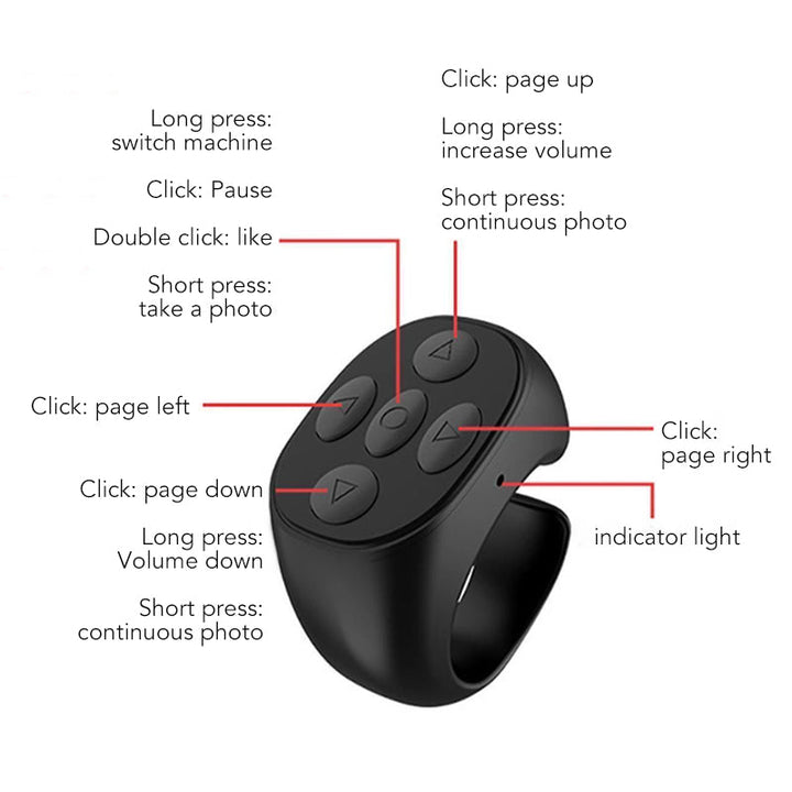 FingerTok Wireless Bluetooth Remote Control