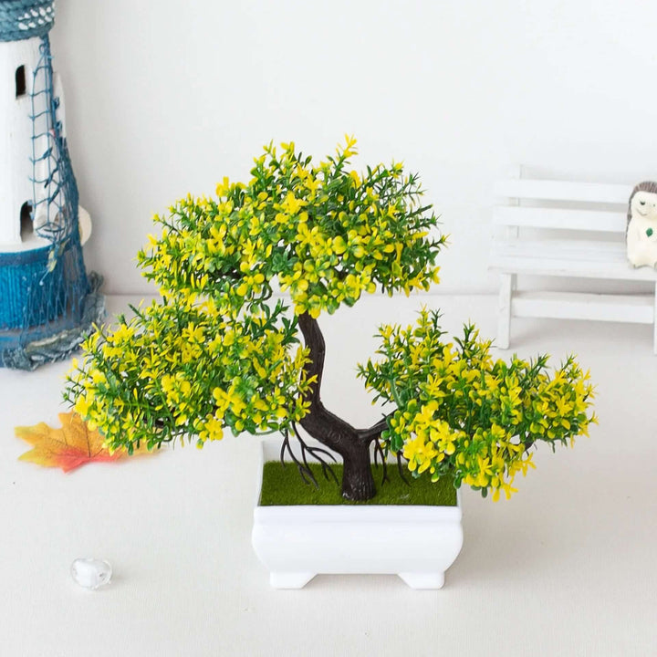 Artificial Bonsai Plant with White Pot - Coolpho