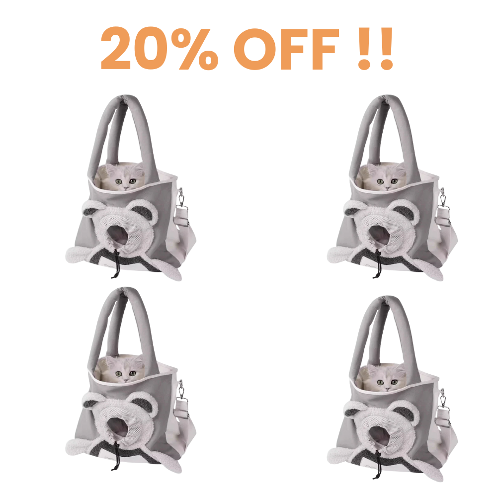 Bear-Inspired Head-Out Pet Carrier - Small Dog and Cat Bag with Open Top Design