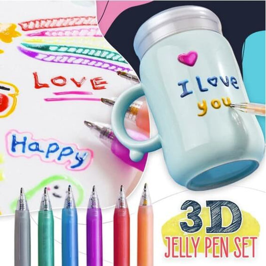 3D Glossy Jelly Pen Set - VERRANOO