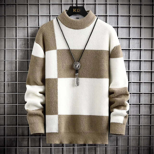 50% OFF + Free Shipping! I Warm Plaid Round Neck Pullover - VERRANOO