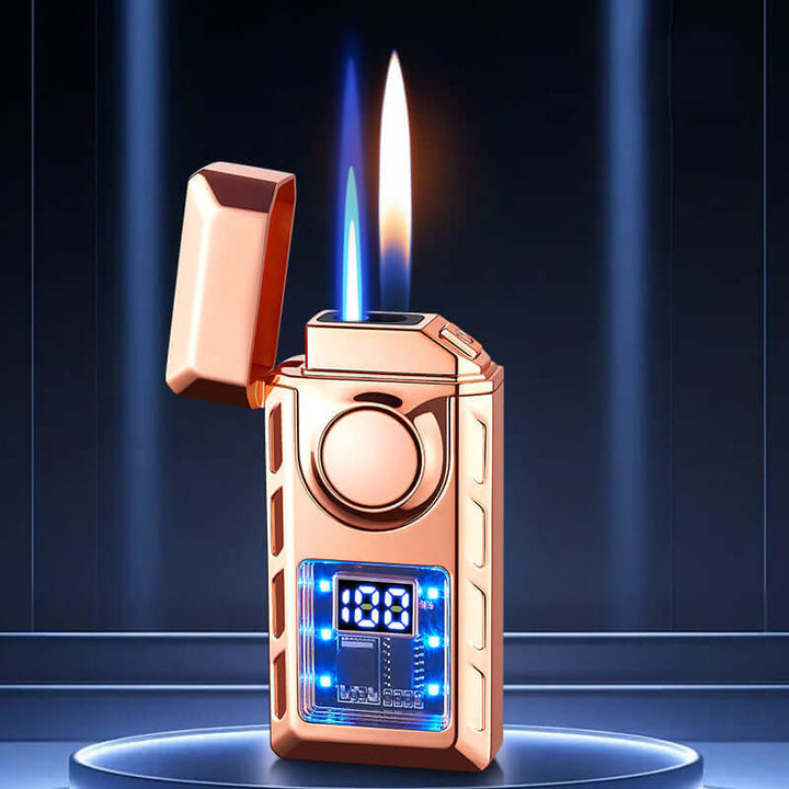 50% OFF + FREE SHIPPING | Multi - Functional Dual Flame Lighter with Colored Lights - VERRANOO