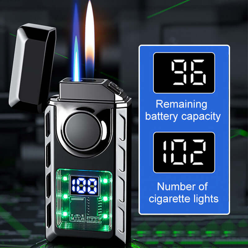 50% OFF + FREE SHIPPING | Multi - Functional Dual Flame Lighter with Colored Lights - VERRANOO