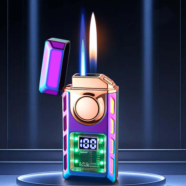 50% OFF + FREE SHIPPING | Multi - Functional Dual Flame Lighter with Colored Lights - VERRANOO