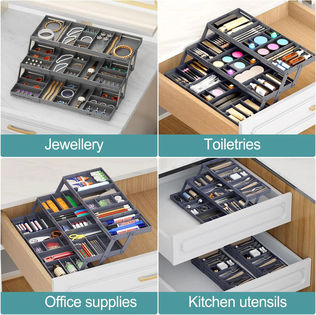 TidyNest Multi-Tier Smart Drawer Organizer