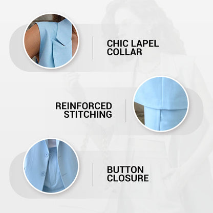 CasuLuxe™ PowerFlow Sleeveless Blazer & Pant Set