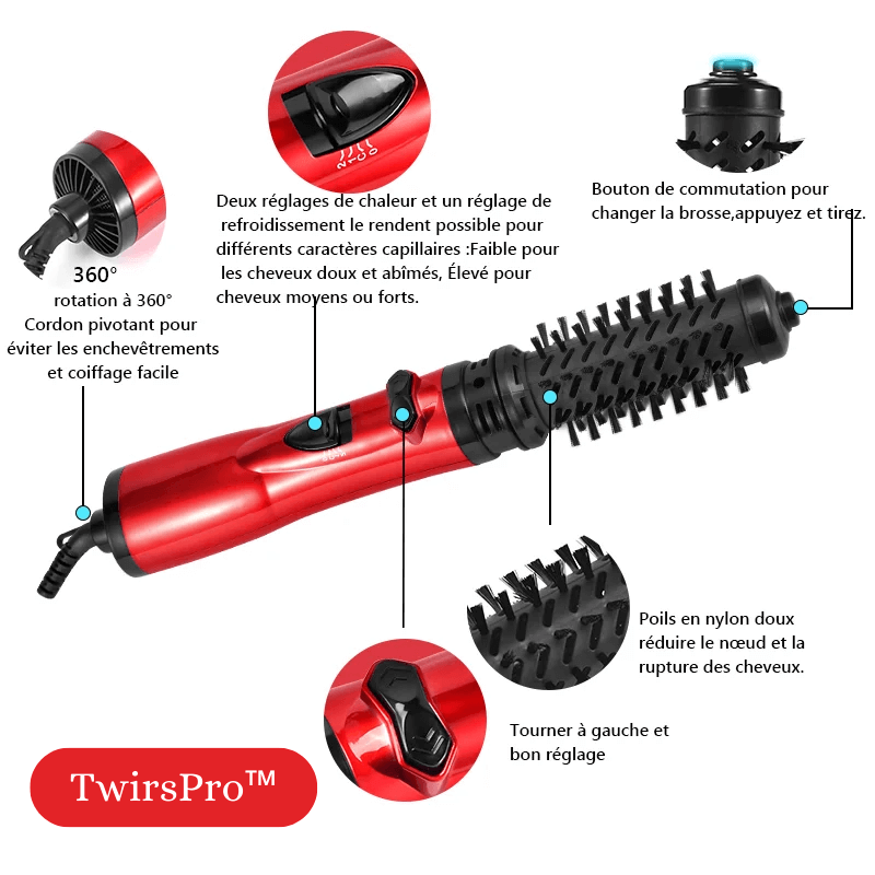 TwirsPro™ 3 in 1 Hair Styler for Dry hair, curl hair, straighten hair