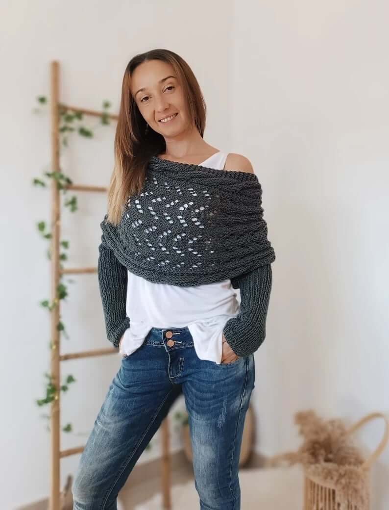 Women's Winter Knitted Wrap & Shrug