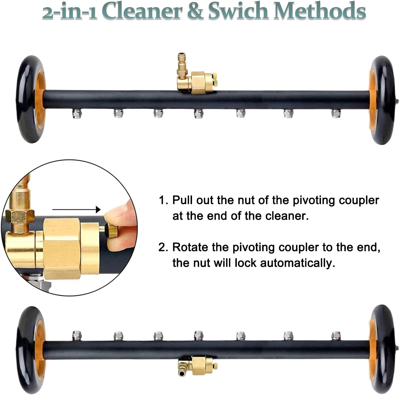WheelCleaner™ 2-in-1 Pressure Washer Undercarriage Cleaner