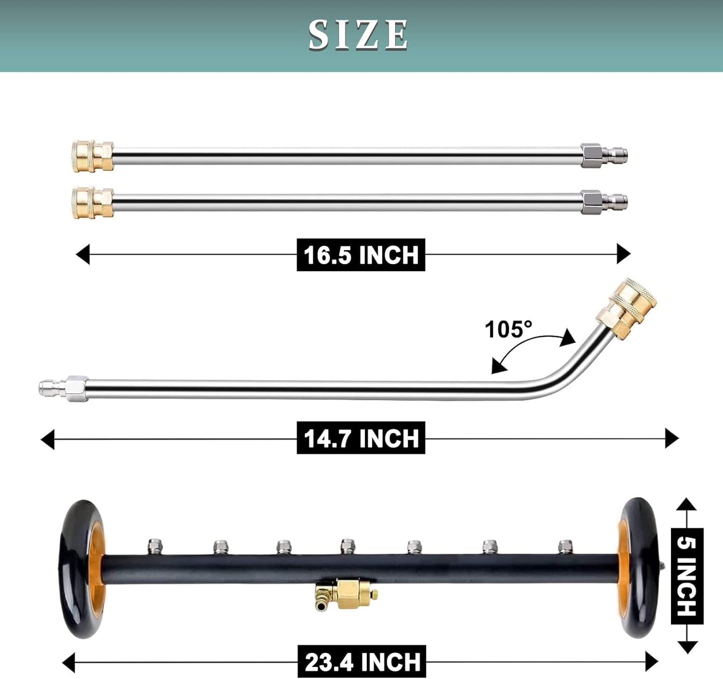 WheelCleaner™ 2-in-1 Pressure Washer Undercarriage Cleaner