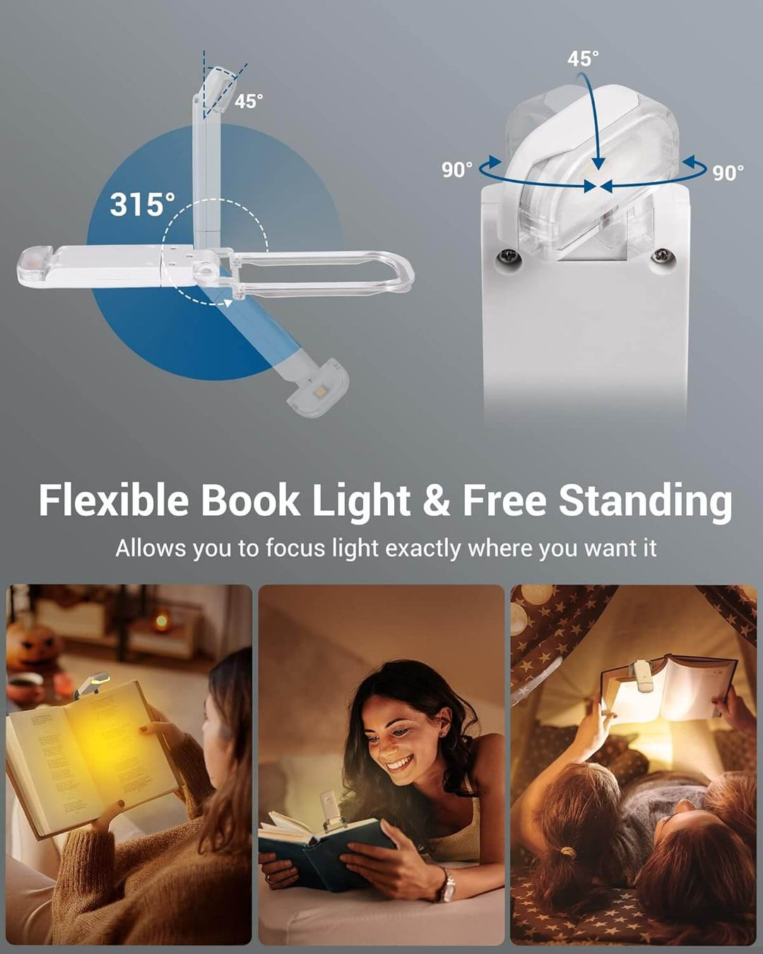 NoveLight™ USB Rechargeable Book Light - Free Shipping!