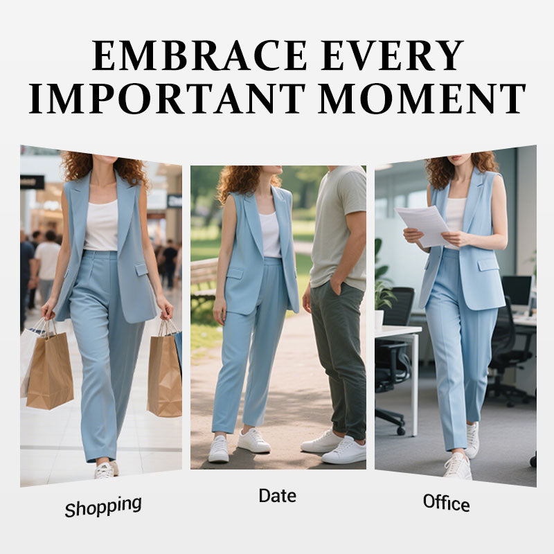 CasuLuxe™ PowerFlow Sleeveless Blazer & Pant Set