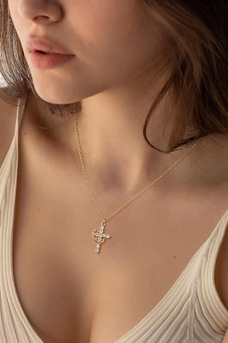 ChrisFaith™ Crown-Cross Necklace