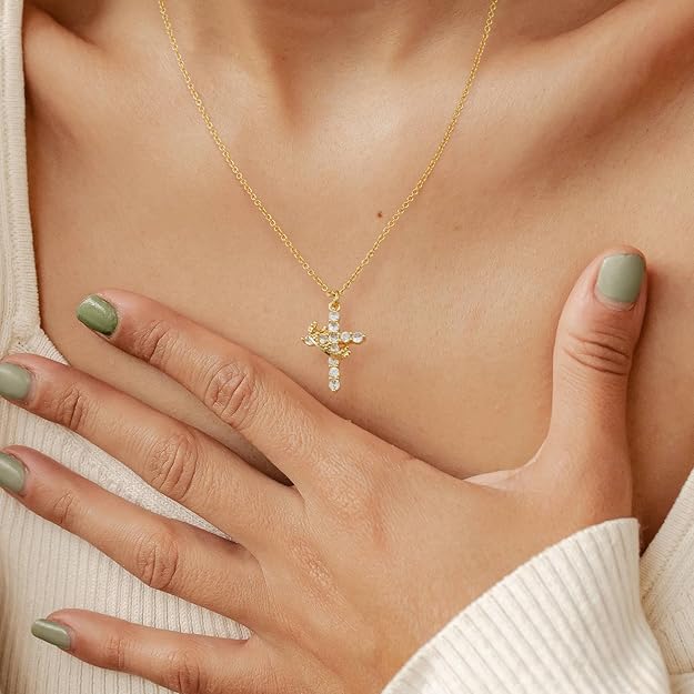 ChrisFaith™ Crown-Cross Necklace